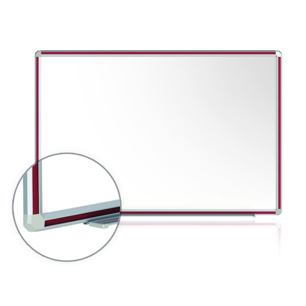 Ghent Porcelain Whiteboard, 48"x48", Cherry, Porcelain, 48", 48", White DFMCH44 - main